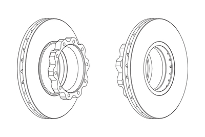 BRAKE DISC 22,5" IAM FERODO